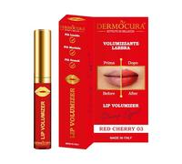 Dermocura Lip Volumizer - Volumateur pour les lèvres au piment 5 fois plus puissant - Gloss repulpant - Effet de repulpage immédiat et longue durée - FABRIQUÉ EN ITALY (CHERRY)