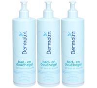 Dermolin® Gel bain et douche hypoallergénique Douche 3x400 ml