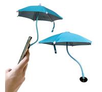 Dermonem Parapluie de téléphone portable avec tuyau flexible réglable à 360 °, Support de téléphone portable magnétique, parasol pour téléphone portable adapté à une utilisation en voiture (bleu)