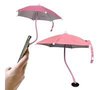 Dermonem Parapluie de téléphone portable avec tuyau flexible réglable à 360 °, Support de téléphone portable magnétique, parasol pour téléphone portable adapté à une utilisation en voiture (rose)