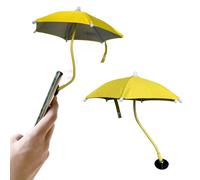 Parapluie de téléphone portable avec tuyau flexible réglable à 360 °, Support de téléphone portable magnétique, parasol pour téléphone portable adapté à une utilisation en voiture (jaune)