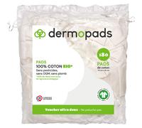 Dermopads Pads Rectangles De Coton Bio Emballés Individuellement 180 Pièces
