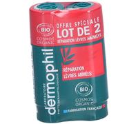Dermophil Indien Réparation Lèvres Abîmées Bio Stick Lot de 2 Stick(S) 2x4 g