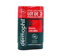 Dermophil Indien Stick Réparation Lèvres Abîmées Bio Lot de 2 x 4g