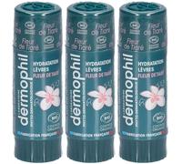 DERMOPHIL Stick Lèvres Bio Protection Goût Fleur de Tiaré Stick(S) 3x4 g