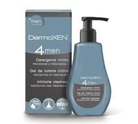 Dermoxen Gel Intime Homme avec Action Anti-odeur et Anti-Bactérienne. Nettoyant Intime Naturelle avec Fibres Prébiotiques et Menthol. Sensation de Fraîcheur. Hygiène Intime Masculine. 125 ml