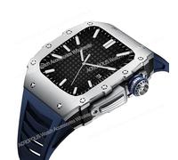 Dernier boîtier de sangle en acier inoxydable pour Apple Watch Band 7 45 mm en alliage titane pour la série Iwatch 6 5 4 SE 44 mm Kit de mod de bricolage