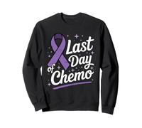 Dernier Jour de Chimio : Purple Ribbon Cancer Survivor Warrior Sweatshirt