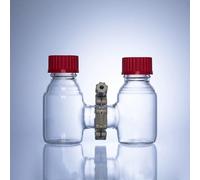 Dernier réacteur MFC à double chambre de cellule d'électrolyse microbienne-instrument de laboratoire en verre à haute teneur en borosilicate(100ml)