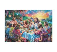 Dernier Repas Jésus Foi Religieuse spirituelle Puzzle 1000 Pièces pour Adultes Educa Vision 3D Décoratif Artistique Carton Épais Détente Créative Cadeau De Noël 1000 PCS