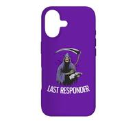 Dernier répondeur drôle Halloween Faucheuse Coque pour iPhone 17
