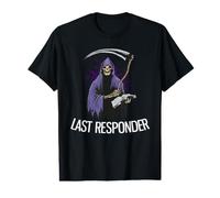 Dernier répondeur drôle Halloween Faucheuse T-Shirt Graphique avec Valeur