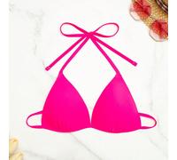 Dernier top de bikini pour dames, populaire en été, de couleur unie pour la plage L,M,S,XSUnicoloreÉtoffe