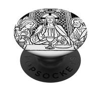 Dernière Cène avec Jésus Catholique Pâques Missale Romanum PopSockets PopGrip Adhésif