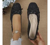 Dernière mode Chaussures plates confortables à bout rond avec nœud pour filles. Convient pour l'école, le port casual quotidien, les fêtes, les danses, etc. Cette chaussure présente un design multicol