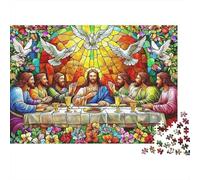 Dernière scène du dîner Puzzles 1000 Pieces Cadeau Unique intéressant Jeu Éducatif Challenge Toy À De Qualité Supérieure Peinture Art pour Adultes Et Enfants À Partir De 12 Ans 52x38cm/1000pcs