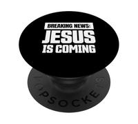 Dernières Nouvelles Jésus Arrive évangélisation chrétienne PopSockets PopGrip Adhésif