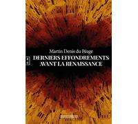 Derniers effondrements avant la Renaissance - Martin Denis Du Péage - Complicites Eds - broché - Roman