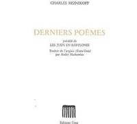 Derniers poèmes Charles Reznikoff (Auteur), André Markowicz (Traduction)
