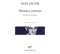 Derniers poèmes en vers et en prose - Max Jacob - Gallimard - broché - Poésie