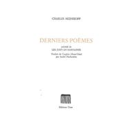 Derniers poèmes Suivi de Les Juifs en Babylonie - Charles Reznikoff - Unes Eds - broché - Poésie