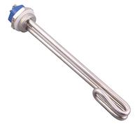 DERNORD Élément chauffant de 2,5 cm - Courte et pliable - Pour chauffe-eau électrique - Filetage BSP - Bride en acier inoxydable (220 V 2000 W)