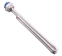 DERNORD Élément chauffant pliable en acier inoxydable 240 V 2500 W Filetage BSP à faible densité de watt 2,5 cm