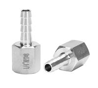 DERNORD Lot de 2 tuyaux cannelés 5/16" x 1/4" NPT femelle - Raccord Home Brew en acier inoxydable 304