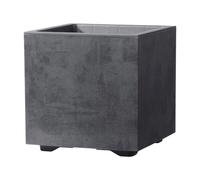 Deroma Pot de fleurs Cube Millennium R 25 x H25 cm Anthracite à réserve d'eau