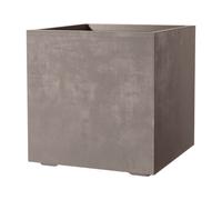 Pot de fleurs carré - DEROMA - Millennium - 80 L - 49 cm - A réserve d'eau et roulettes - Marron