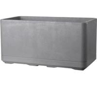 DEROMA Jardiniere Muret Cosmo - 78 x h39 cm - Ashgrey - A réserve d'eau - Roulettes