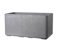 DEROMA Jardinière Muret Cosmo - 78 x h39 cm - Ashgrey - A réserve d'eau - Roulettes