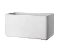 Deroma Jardinière Muret Cosmo – 78 x H39 cm – Perle – Réserve d'eau – Roulettes grises