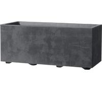 DEROMA Jardiniere Muret Millennium R - 59x25 x H25 cm - Anthracite - A réserve d'eau