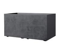 DEROMA Jardinière Muret Millennium R - 78,5x39 x H39,1 cm - Anthracite - A réserve d'eau