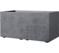 DEROMA Jardiniere Muret Millennium R - Ashgrey - 78,5x39 x h39,1 cm - A réserve d'eau