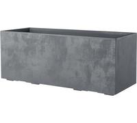 DEROMA Jardiniere Muret Millennium R - Ashgrey - 99 x h39 cm - A réserve d'eau - Roulettes
