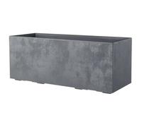 DEROMA Jardinière Muret Millennium R - Ashgrey - 99 x h39 cm - A réserve d'eau - Roulettes