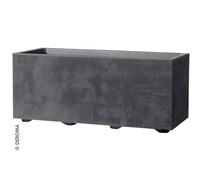 Deroma MILLENIUM FLEURIÈRE EXTÉRIEUR RECTANGULAIRE EN RÉSINE COULEUR ANTHRACITE, Jardinière, Pot de Fleurs Exterieur, 99 x 37 x 39 cm