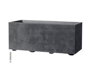Deroma MILLENIUM FLEURIÈRE EXTÉRIEUR RECTANGULAIRE EN RÉSINE COULEUR ANTHRACITE, 99 x 37 x 39 cm