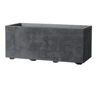 DEROMA Jardinière Muret Millennium R - 59x25 x H25 cm - Anthracite - A réserve d'eau