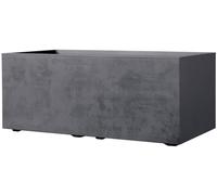 DEROMA-Muret à réserve d'eau en plastique injecté gris à roulettes Millenium Anthracite - 100 x 39 x 39 cm