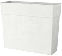 DEROMA-Muret haut en plastique injecté blanc Deroma Like R - 78 x 29,5 x 65 cm