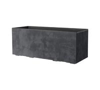 Deroma Jardinière Muret Millennium R 99 x h39 cm Anthracite – avec réserve d'eau – roulettes