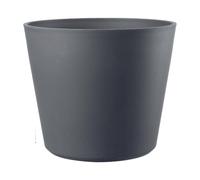 Deroma Origin Pot rond de 48,3 cm | Plastique durable léger et résistant aux chocs | Pot rond d'intérieur/extérieur pour terrasse/porche | Réserve d'eau et bouchon de vidange | Pot tendance pour