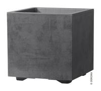 Deroma – Pot de fleurs – Cubo Millennium R – Anthracite à réserve d'eau – 39 cm