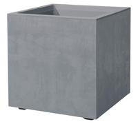 Deroma Pot de fleurs Cube Millennium R – Ashgrey – 39 x H39,1 cm – Réserve d'eau