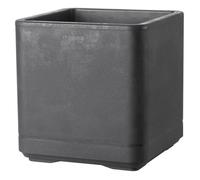 Deroma Pot De Fleurs Cube Cosmo - 38 X H39 Cm - Anthracite - A Réserve D'eau - Roulettes Multicolore