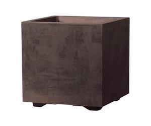 Deroma Pot pour Fleurs et Plantes de la Marque modèle Fioriera 9DF1ZSZ216A Millennium Cube Brownstone