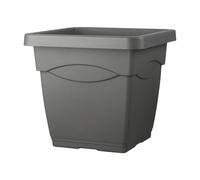 Deroma Pot de fleurs carré Day R 38 x H33,5 cm Gris anthracite